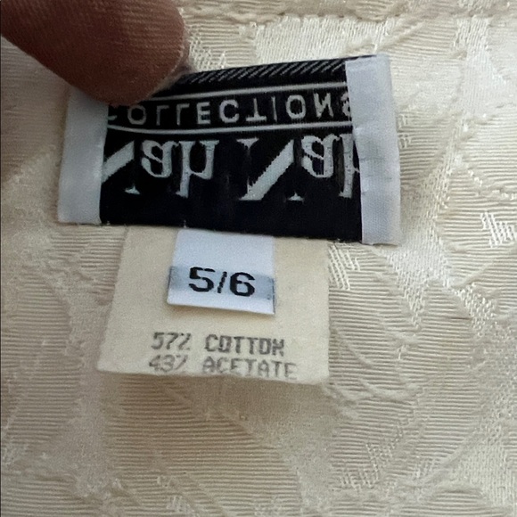 Vintage Nah Nah Collections Cream Lace Blouse Jacket Scalloped Collar 80s - Picture 3 of 6